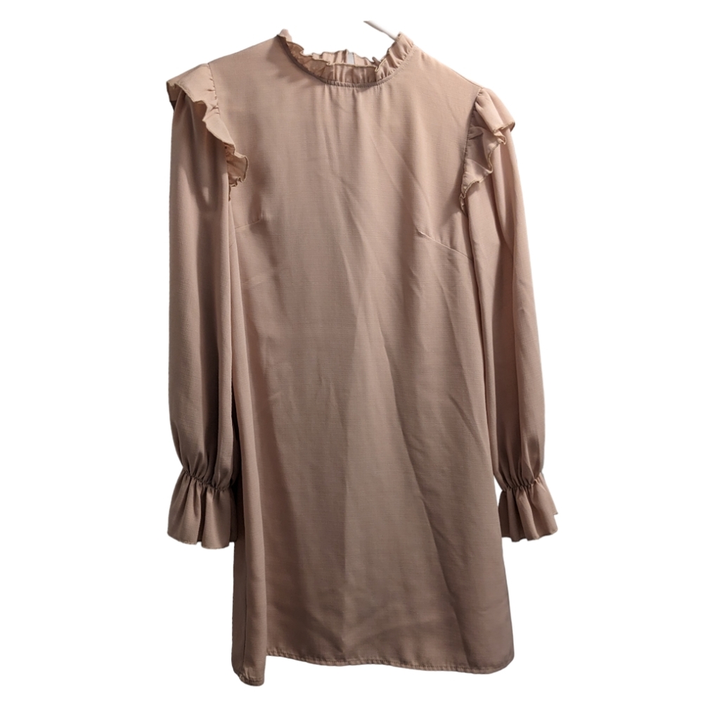 💥 SHEIN Beige Peasant Tunic Dress 4